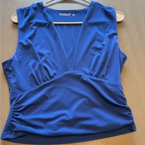 Abercrombie & Fitch Royal Blue V-Neck Blouse